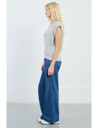 Sleeveless sweater, plain