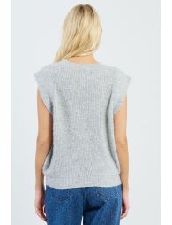 Sleeveless sweater, plain