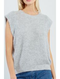Sleeveless sweater, plain