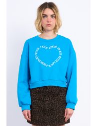 Oversized sweatshirt with embroidered logo