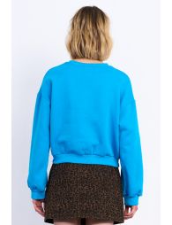 Oversized sweatshirt with embroidered logo