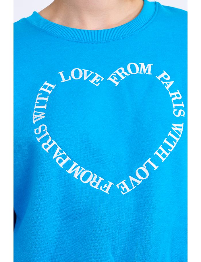 Oversized sweatshirt with embroidered logo