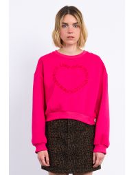 Oversized sweatshirt with embroidered logo