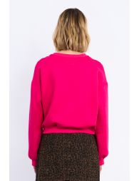 Oversized sweatshirt with embroidered logo