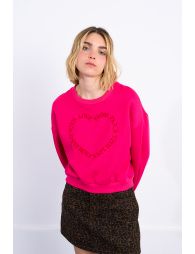 Oversized sweatshirt with embroidered logo