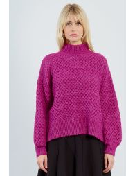 Knitted sweater, turtleneck