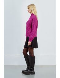 Knitted sweater, turtleneck
