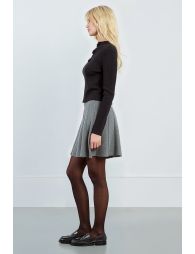 Ribbed long-sleeved sweater, pink details