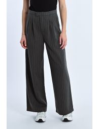 Striped wide-leg trousers