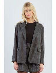 Stripe blazer jacket, iridescent