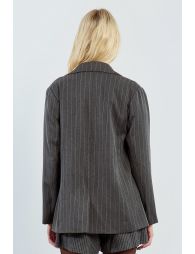 Stripe blazer jacket, iridescent