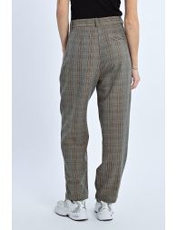 Plaid cigarette pants