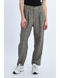 Plaid cigarette pants