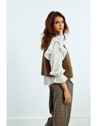 Plaid cigarette pants