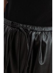 Wide leg trousers in imitation leather