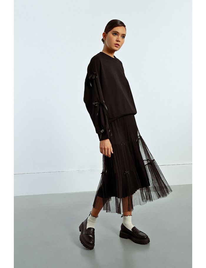 Tulle skirt with bow details