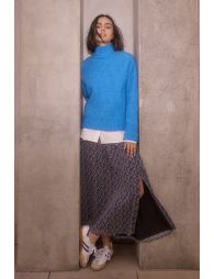 Long printed voile skirt