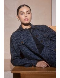 Textured tweed-effect jacket