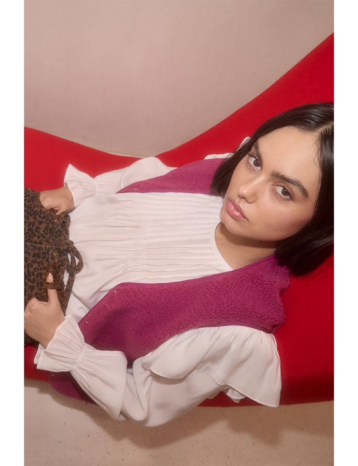 Veste sans manches, imitation mouton