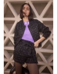 Veste bomber en tweed