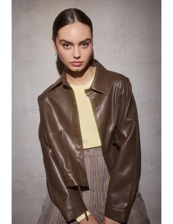Faux leather jacket