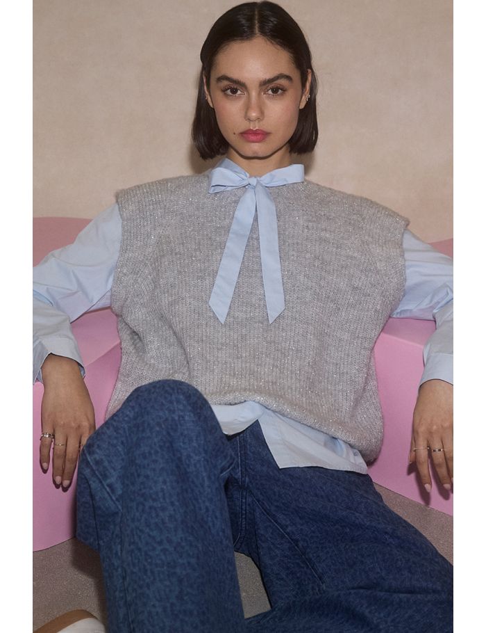 Pull sans manches, uni