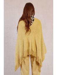 Poncho doux à franges