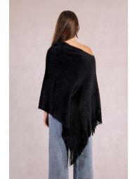 Poncho doux à franges