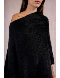Poncho doux à franges