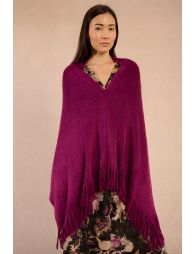 Poncho doux à franges