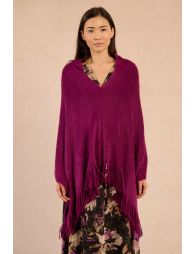 Poncho doux à franges
