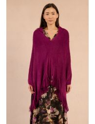 Poncho doux à franges