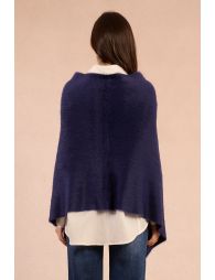 Poncho doux à franges