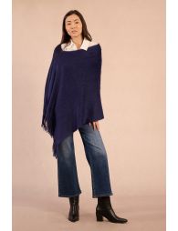Poncho doux à franges