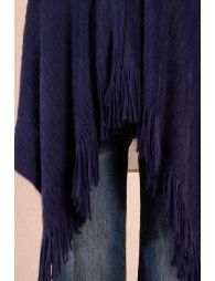 Poncho doux à franges