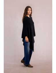 Poncho croisé à franges