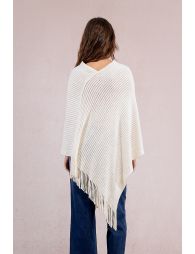 Poncho croisé à franges