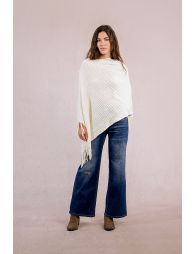 Poncho croisé à franges