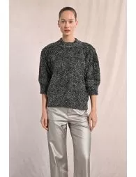 Pull texturé et irisé