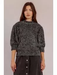 Pull texturé et irisé