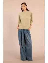 Pull texturé et irisé