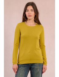 Fine knitted sweater, buttoned