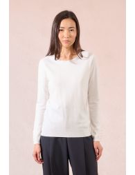 Fine knitted sweater, buttoned
