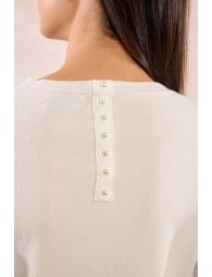 Fine knitted sweater, buttoned