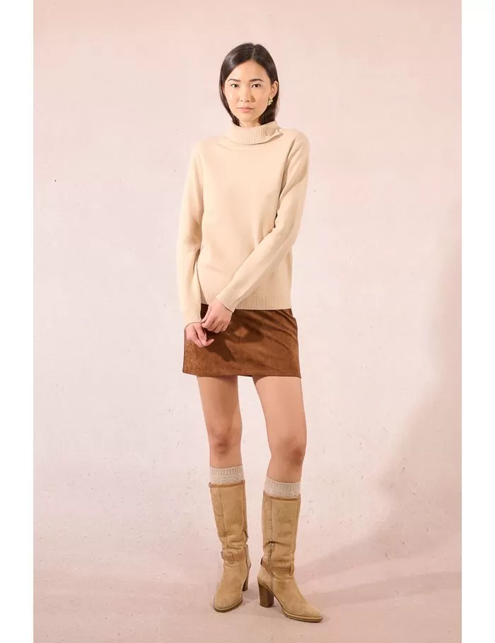 Jerseyde manga larga y cuello alto