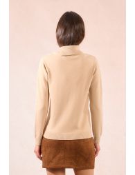 Button-down turtleneck sweater
