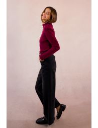 Button-down turtleneck sweater