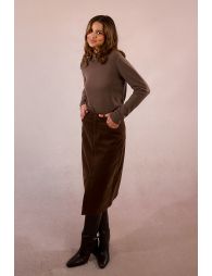 Button-down turtleneck sweater