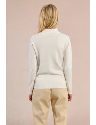 Button-down turtleneck sweater