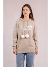 Sweatshirt à pompons